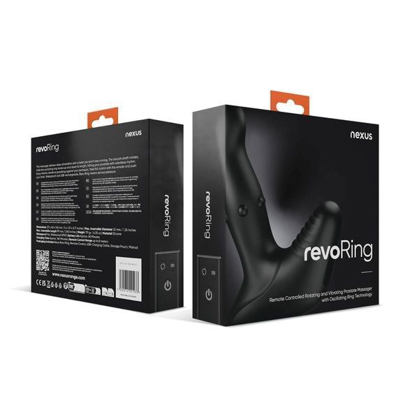 Масажер простати Nexus Revo Ring, ротація, вібрація та масаж рухомим кільцем, пульт ДК SX2700 фото