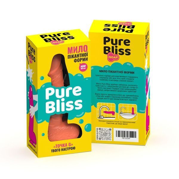 Мило у формі пеніса Pure Bliss MINI Coral, крафтове мило-член, натуральне SO6356 фото