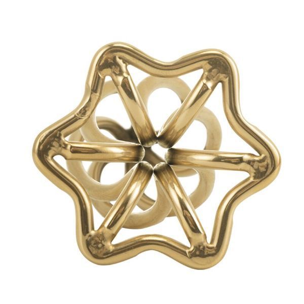 Металева анальна пробка LOCKINK SEVANDA Hollow Spiral Golden, S, золотиста, діаметр 2,6 см SX0882 фото