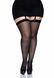 Прозорі панчохи зі швом Leg Avenue Sheer backseam stockings Black, Plus Size SO7912 фото 1