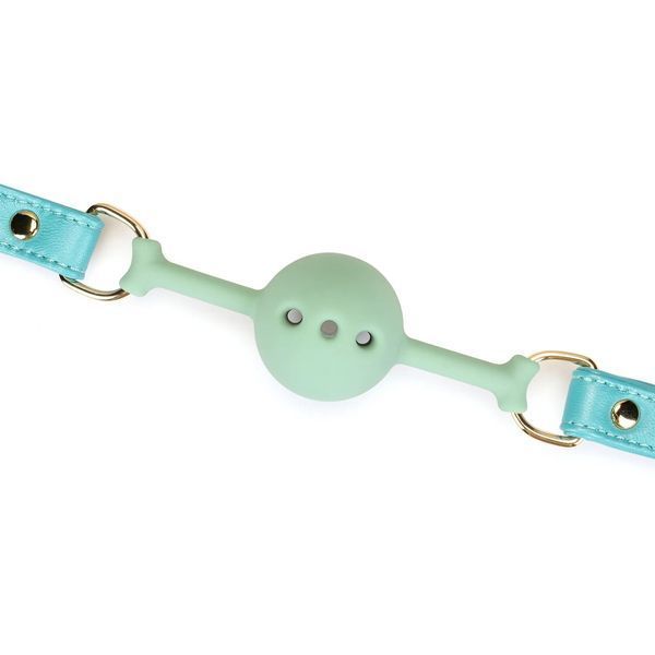 Кляп Liebe Seele Blue Lamb Leather Ball Gag with Velvet Lining SX4842 фото