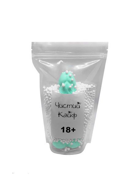 Мило у формі пеніса Чистий Кайф Turquoise size L, крафтове мило-член, натуральне SO2646 фото
